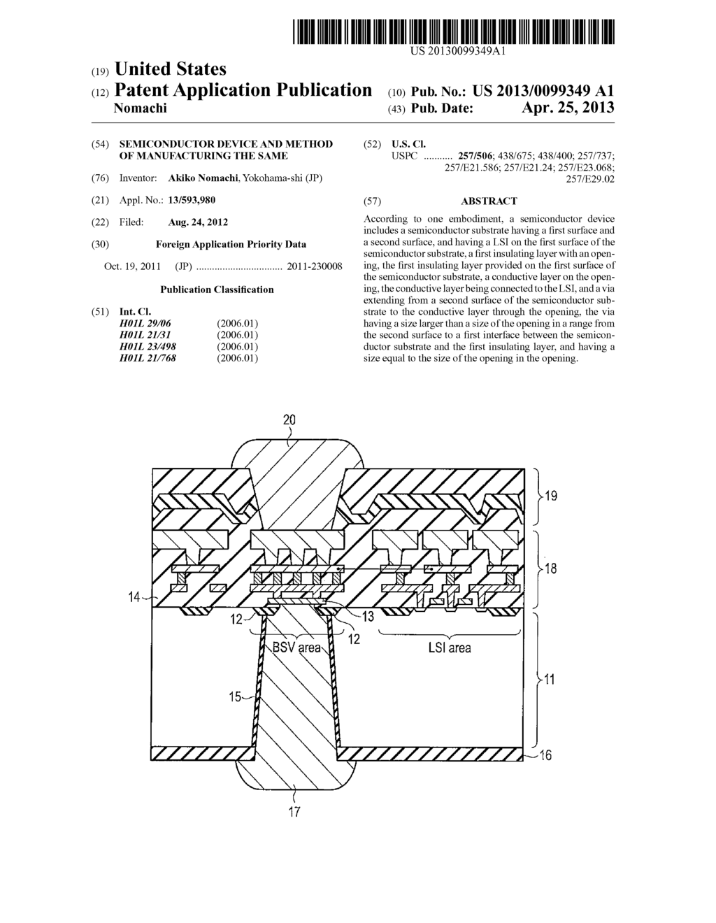 SEMICONDUCTOR DEVICE AND METHOD OF MANUFACTURING THE SAME - diagram, schematic, and image 01