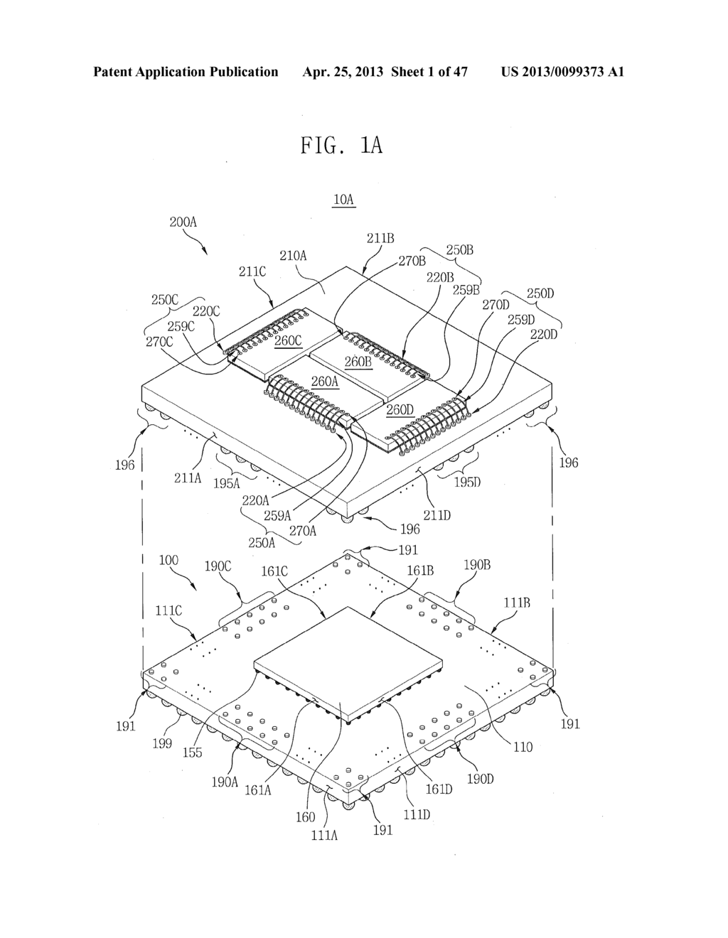 SEMICONDUCTOR PACKAGES INCLUDING A PLURALITY OF UPPER SEMICONDUCTOR     DEVICES ON A LOWER SEMICONDUCTOR DEVICE - diagram, schematic, and image 02