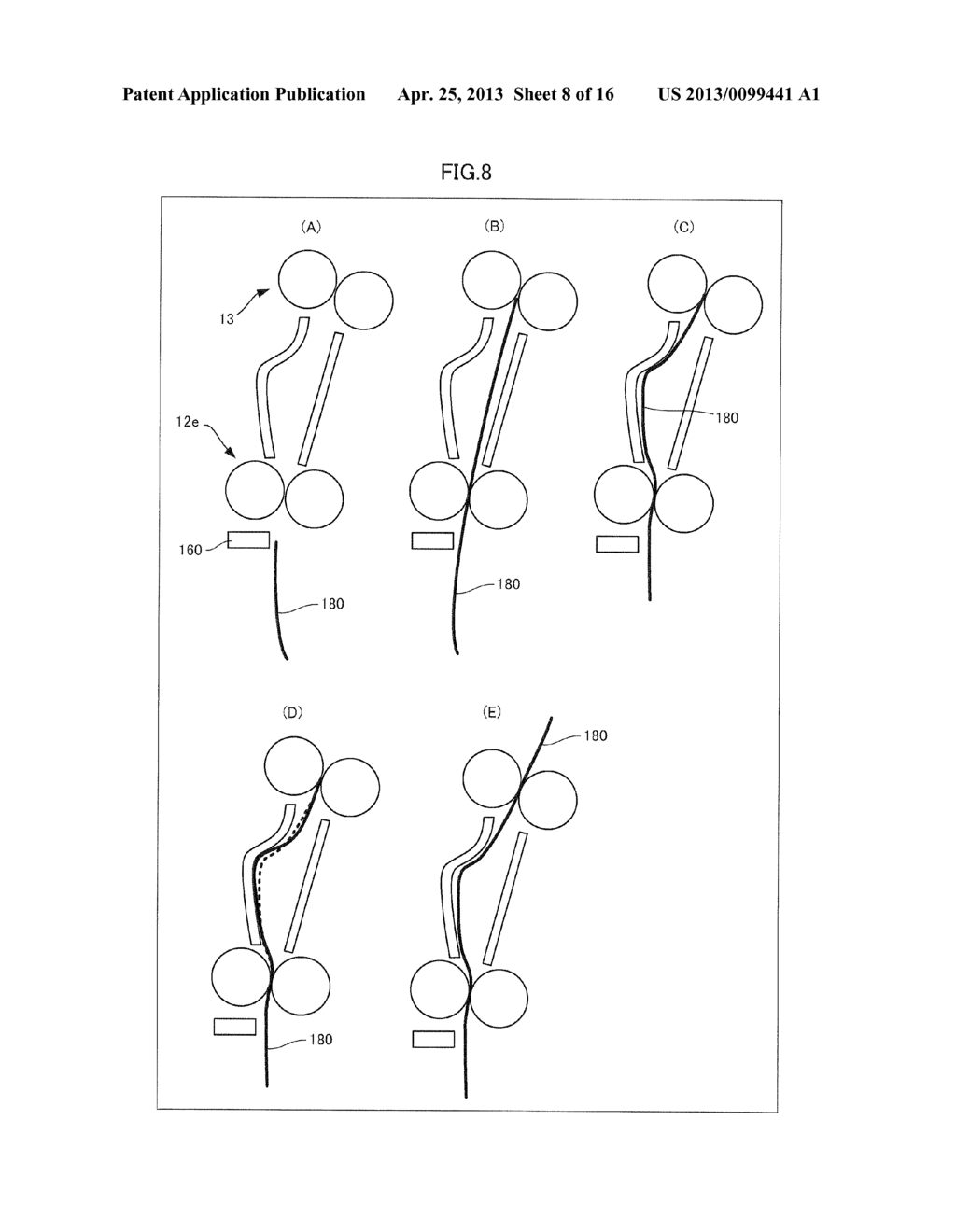 RECORDING PAPER CONVEYING DEVICE, DOCUMENT FEEDING DEVICE AND IMAGE     FORMING APPARATUS INCLUDING THESE DEVICES - diagram, schematic, and image 09