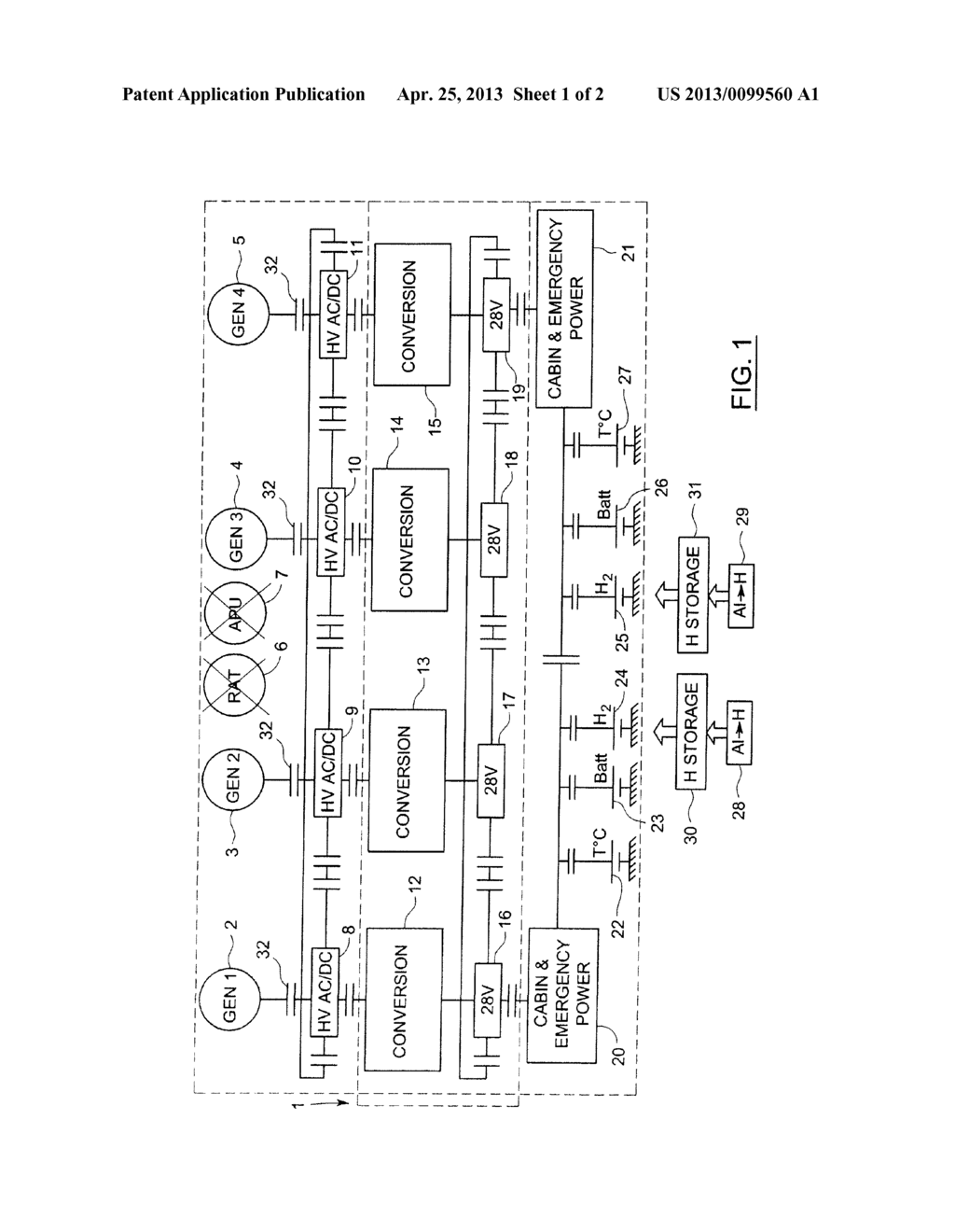 MULTIPLE SOURCE ELECTRICAL POWER DISTRIBUTION IN AIRCRAFT - diagram, schematic, and image 02