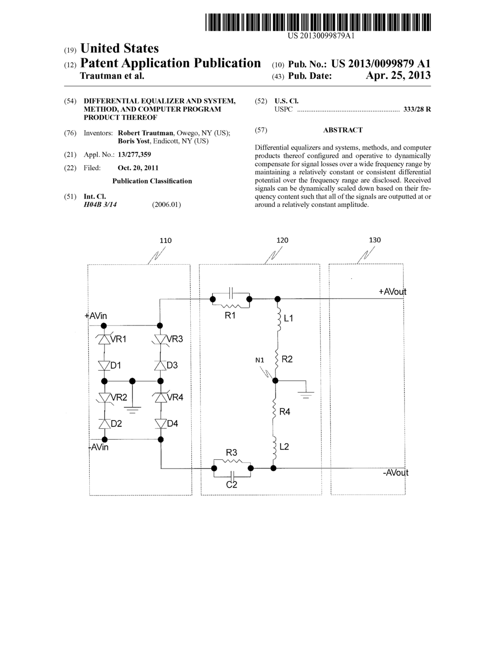 DIFFERENTIAL EQUALIZER AND SYSTEM, METHOD, AND COMPUTER PROGRAM PRODUCT     THEREOF - diagram, schematic, and image 01