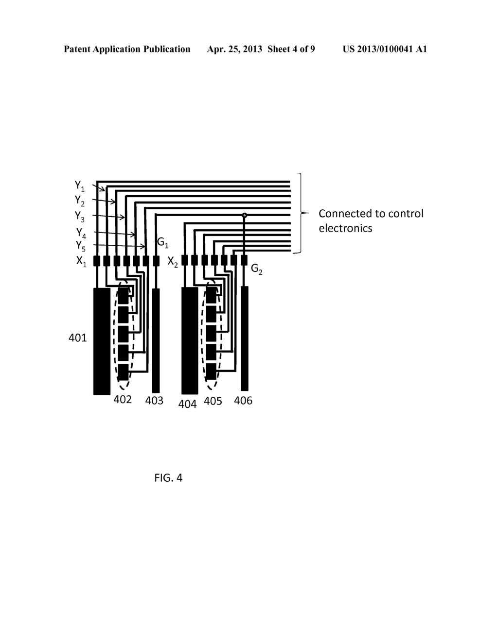 SYSTEM FOR A SINGLE-LAYER SENSOR HAVING REDUCED NUMBER OF INTERCONNECT     PADS FOR THE INTERCONNECT PERIPHERY OF THE SENSOR PANEL - diagram, schematic, and image 05