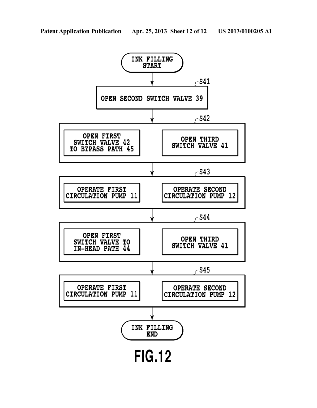 INKJET PRINTING APPARATUS AND METHOD FOR DISCHARGING SHIPPING INK - diagram, schematic, and image 13