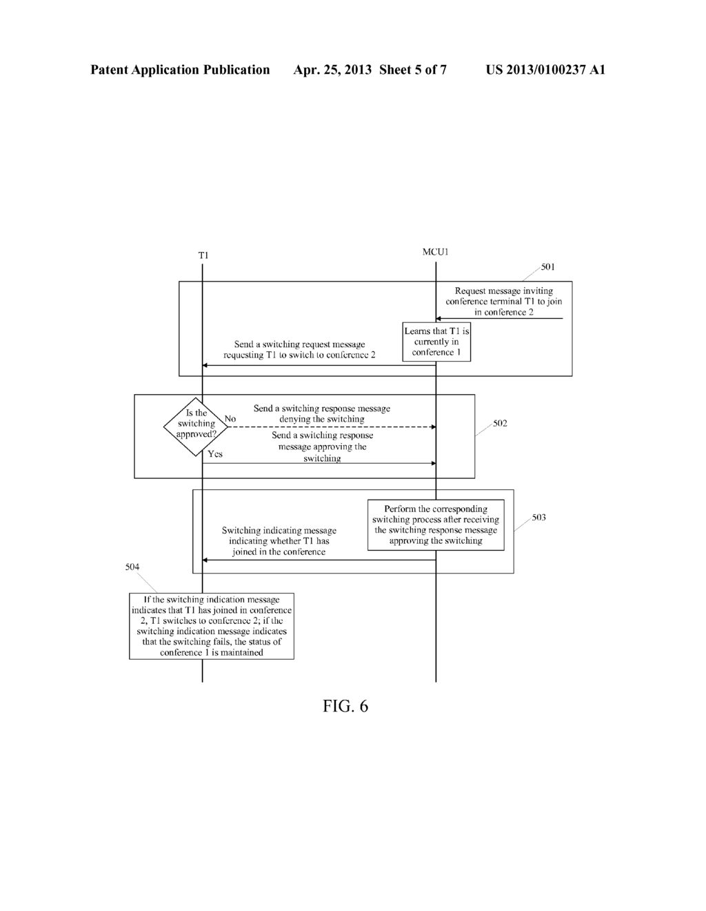 METHOD, SYSTEM AND DEVICE FOR CONFERENCE SWITCHING - diagram, schematic, and image 06