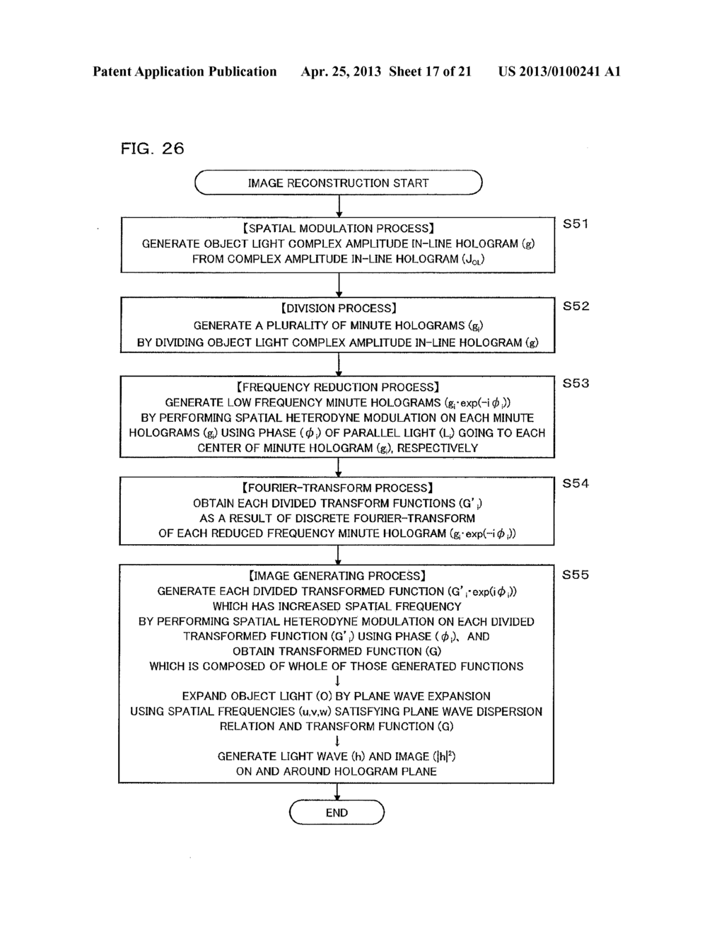 Holographic Microscope, Microscopic Subject Hologram Image Recording     Method, Method of Creation of Hologram for Reproduction of     High-Resolution Image, and Method for Reproduction of Image - diagram, schematic, and image 18