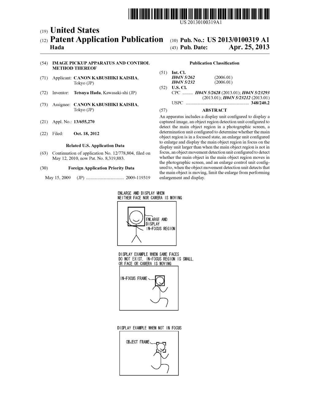 IMAGE PICKUP APPARATUS AND CONTROL METHOD THEREOF - diagram, schematic, and image 01