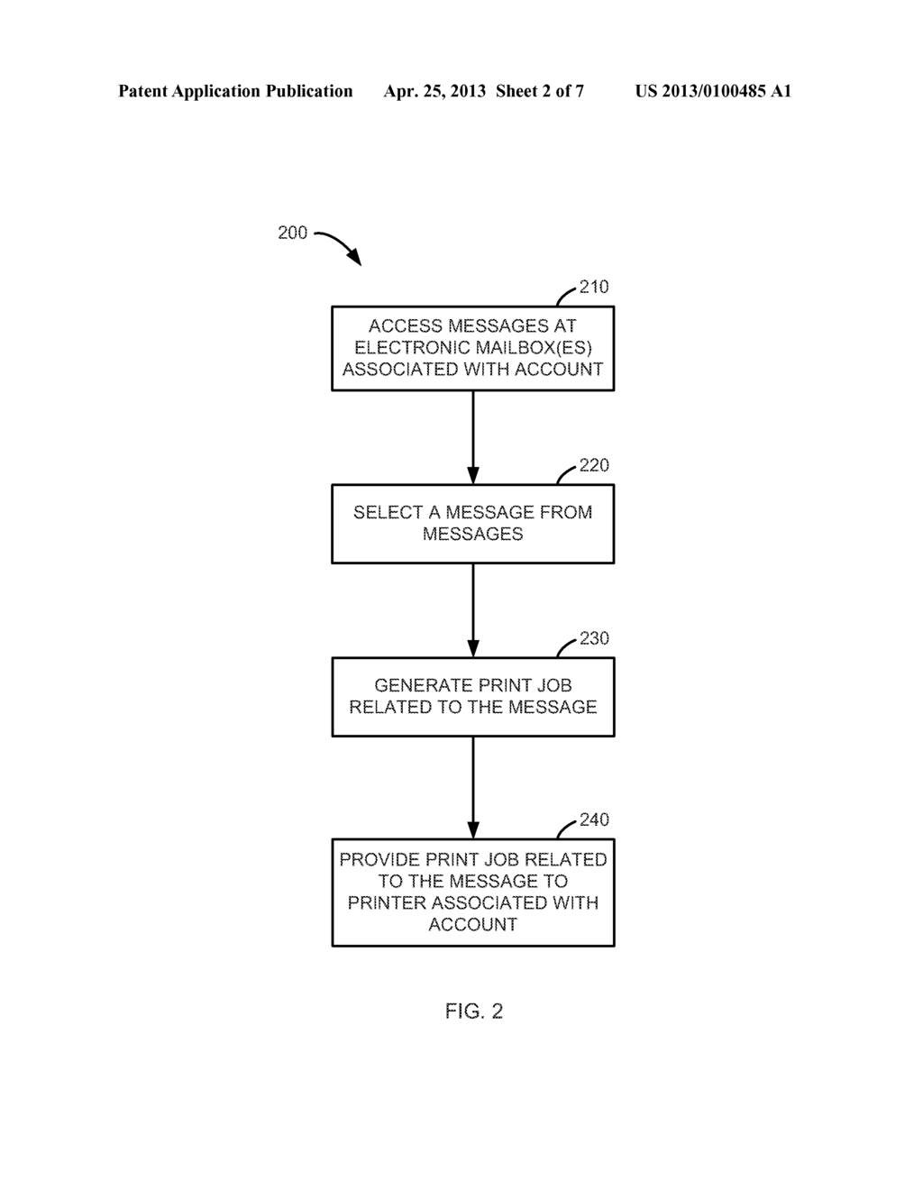 SYSTEMS, METHODS, AND APPARATUS TO PRINT MESSAGES FROM AN ELECTRONIC     MAILBOX - diagram, schematic, and image 03