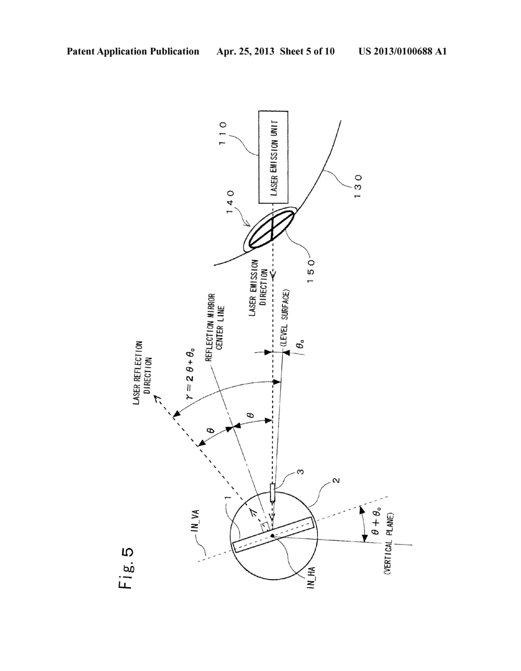 LASER LIGHT REFLECTION METHOD AND DEVICE FOR AIRCRAFT-INSTALLED LASER     APPARATUS - diagram, schematic, and image 06