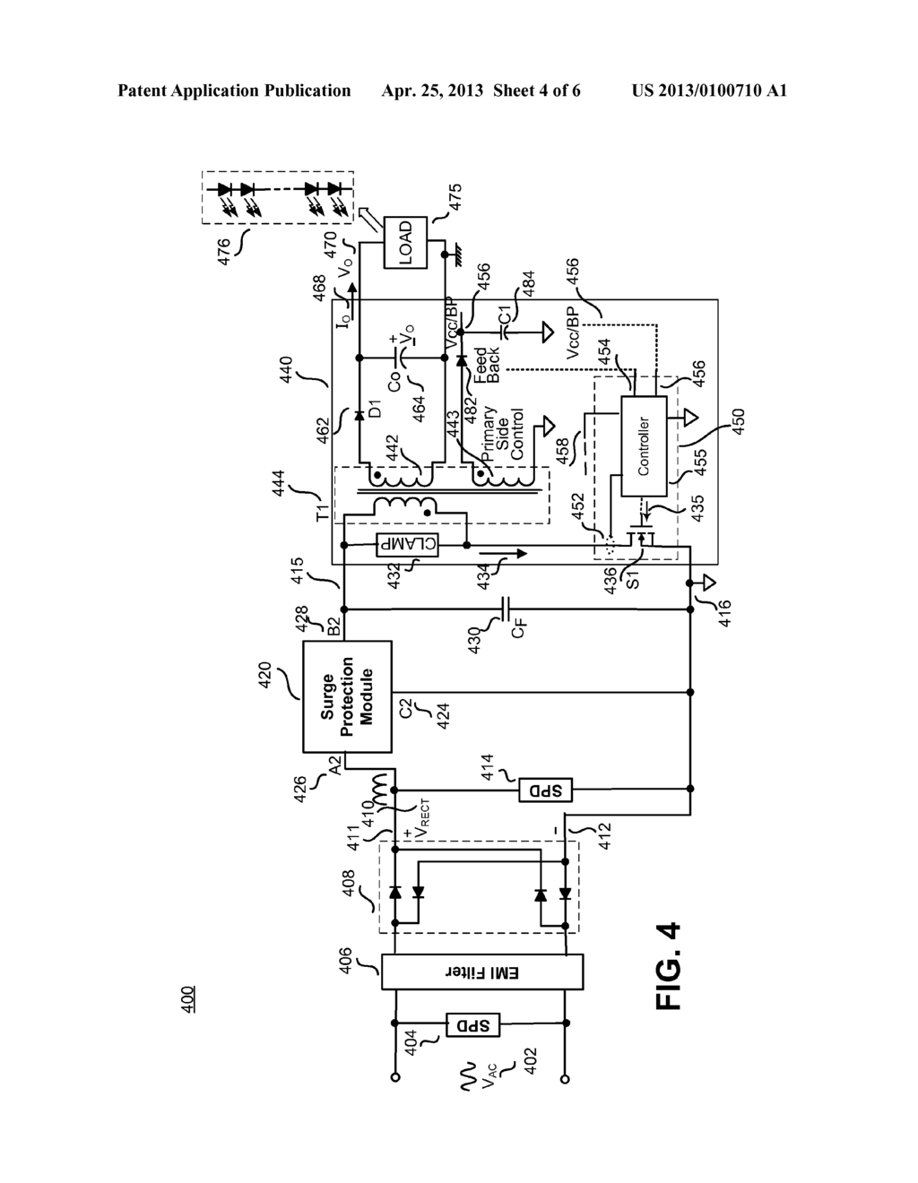 ACTIVE SURGE PROTECTION IN A POWER SUPPLY - diagram, schematic, and image 05