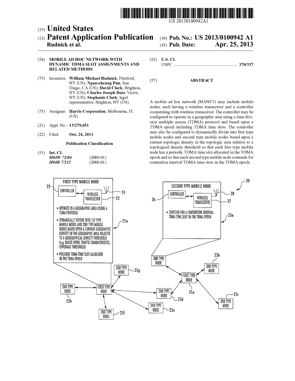 MOBILE AD HOC NETWORK WITH DYNAMIC TDMA SLOT ASSIGNMENTS AND RELATED     METHODS - diagram, schematic, and image 01