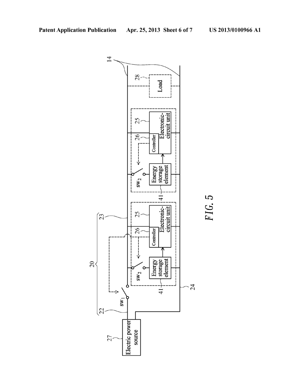 SYSTEM FOR TRANSFERRING ELECTRIC POWER AND SIGNALS VIA POWER LINE BY     TIME-DIVISION MULTIPLEXING - diagram, schematic, and image 07