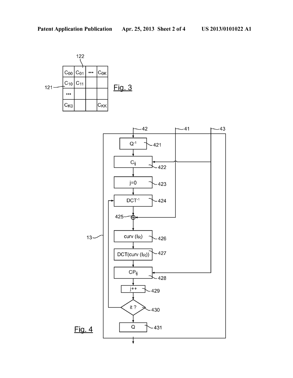 METHODS AND DEVICES FOR ENCODING AND DECODING AT LEAST ONE IMAGE     IMPLEMENTING AN ESTIMATION IN THE TRANSFORM DOMAIN, AND CORRESPONDING     SIGNAL AND COMPUTER PROGRAM - diagram, schematic, and image 03