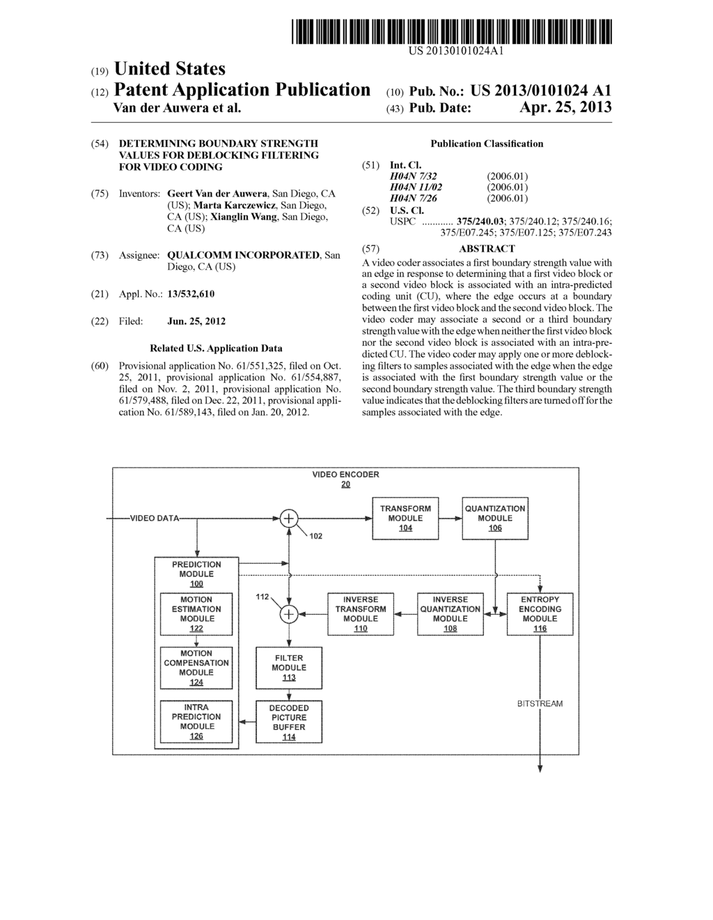 DETERMINING BOUNDARY STRENGTH VALUES FOR DEBLOCKING FILTERING FOR VIDEO     CODING - diagram, schematic, and image 01