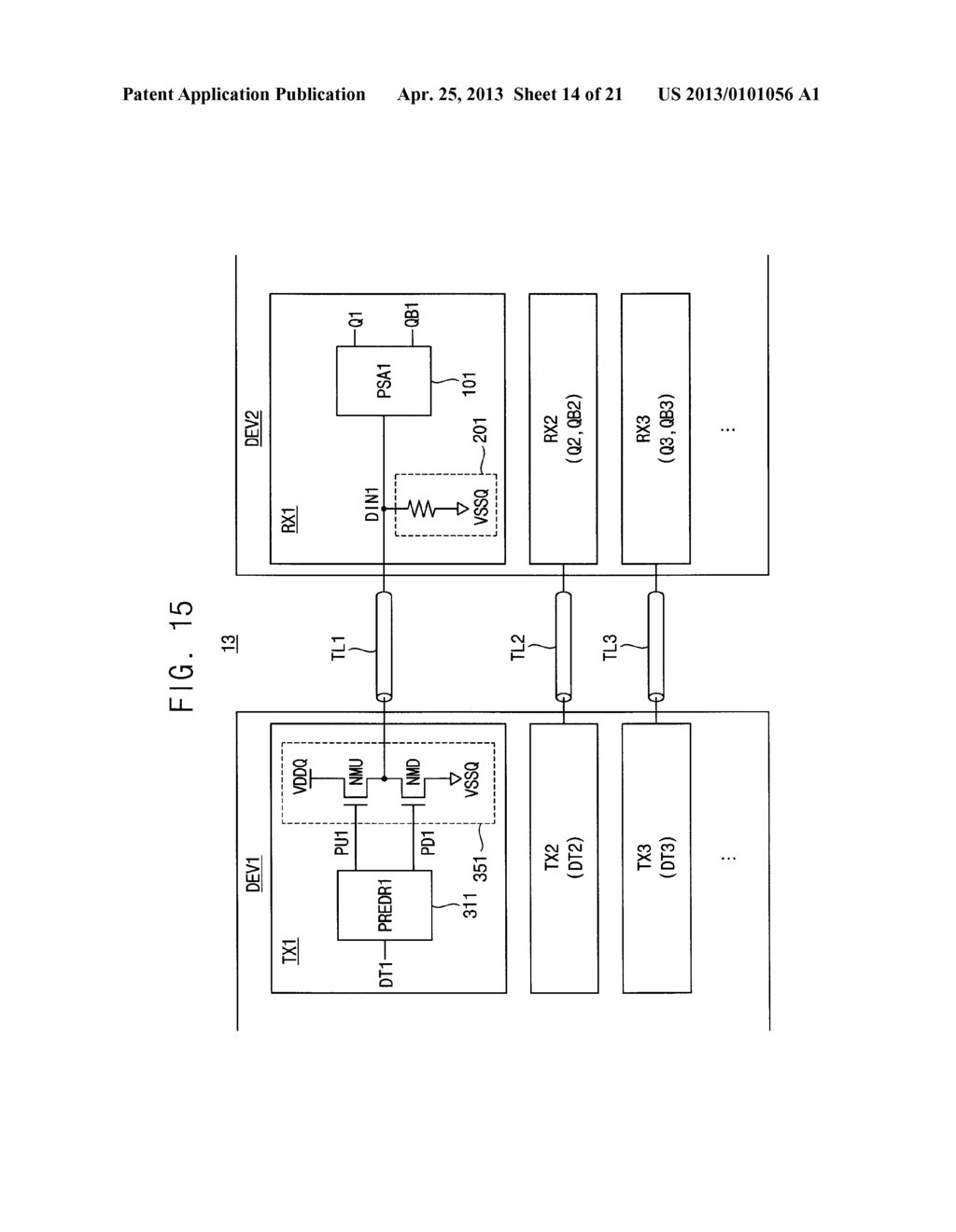 RECEIVER CIRCUIT AND SYSTEM INCLUDING P-TYPE SENSE AMPLIFIER - diagram, schematic, and image 15