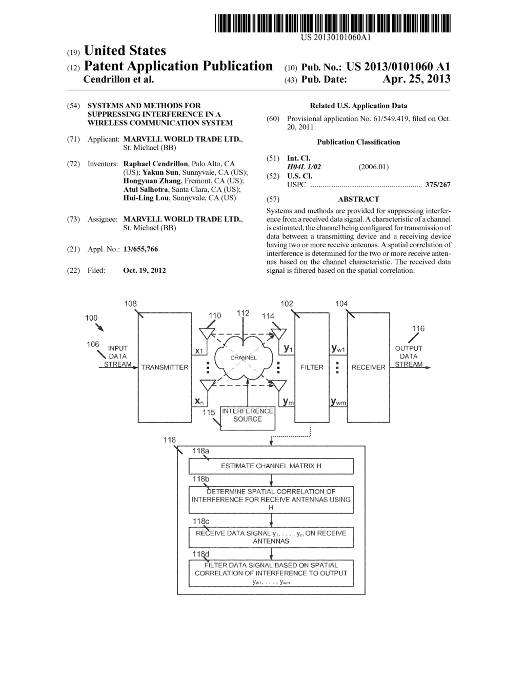 SYSTEMS AND METHODS FOR SUPPRESSING INTERFERENCE IN A WIRELESS     COMMUNICATION SYSTEM - diagram, schematic, and image 01