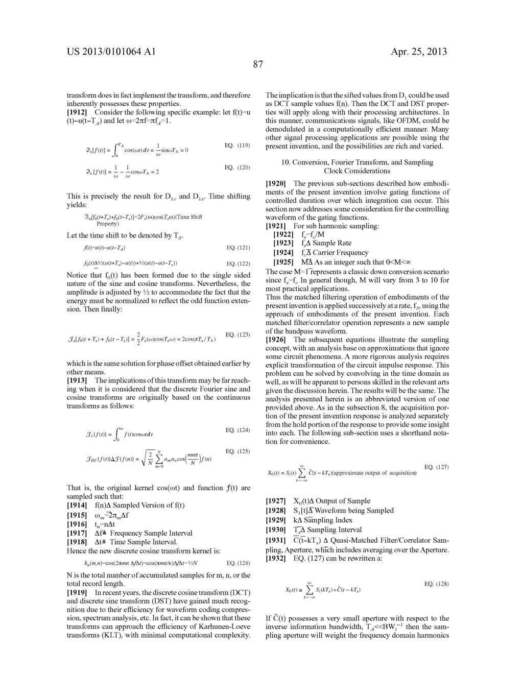 Method and System for Down-Converting an Electromagnetic Signal, and     Transforms for Same, and Aperture Relationships - diagram, schematic, and image 372