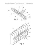 METHOD OF VERIFYING AND IMPROVING THE POSITIONING OF ROD-LIKE ARTICLES IN     TRAYS OR INTERMEDIATE STORES AND A DEVICE ENABLING THE VERIFICATION OF     CORRECT POSITIONING OF ROD-LIKE ARTICLES AND ALIGNING OF THEIR FRONT FACE     IN TRAYS OR INTERMEDIATE STORES diagram and image