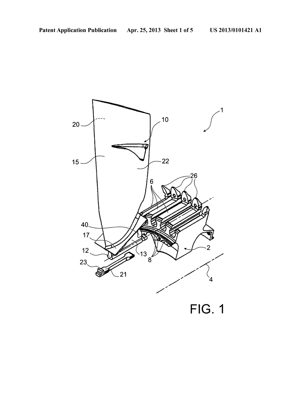 WEAR-RESISTANT PART FOR THE SUPPORT OF A BLADE OF A TURBOJET FAN - diagram, schematic, and image 02