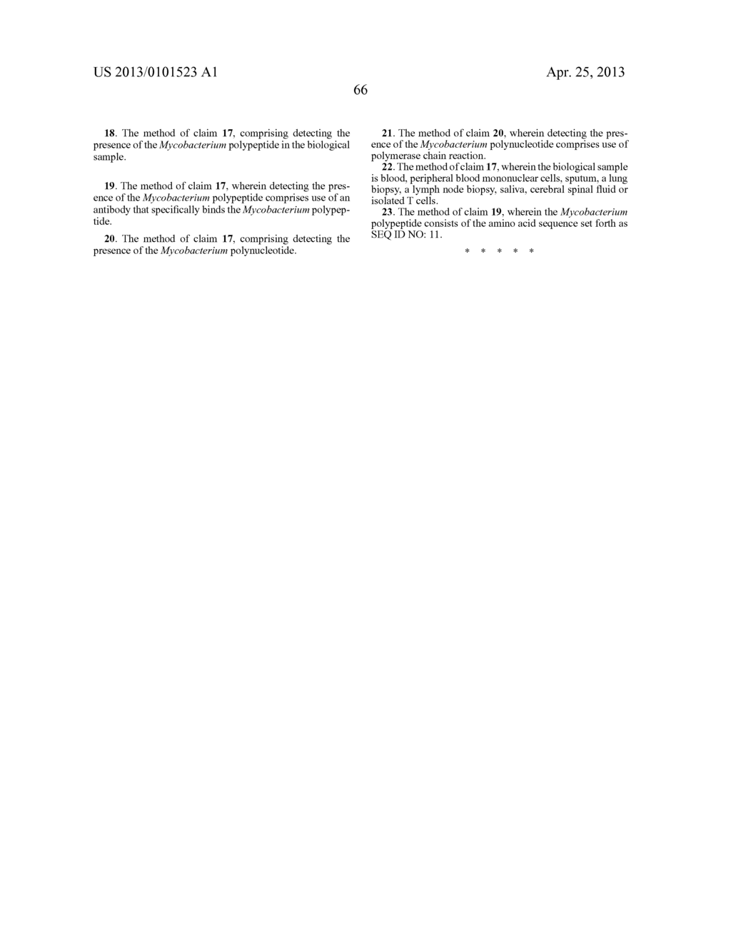 METHODS FOR DETECTING A MYCOBACTERIUM TUBERCULOSIS INFECTION - diagram, schematic, and image 75