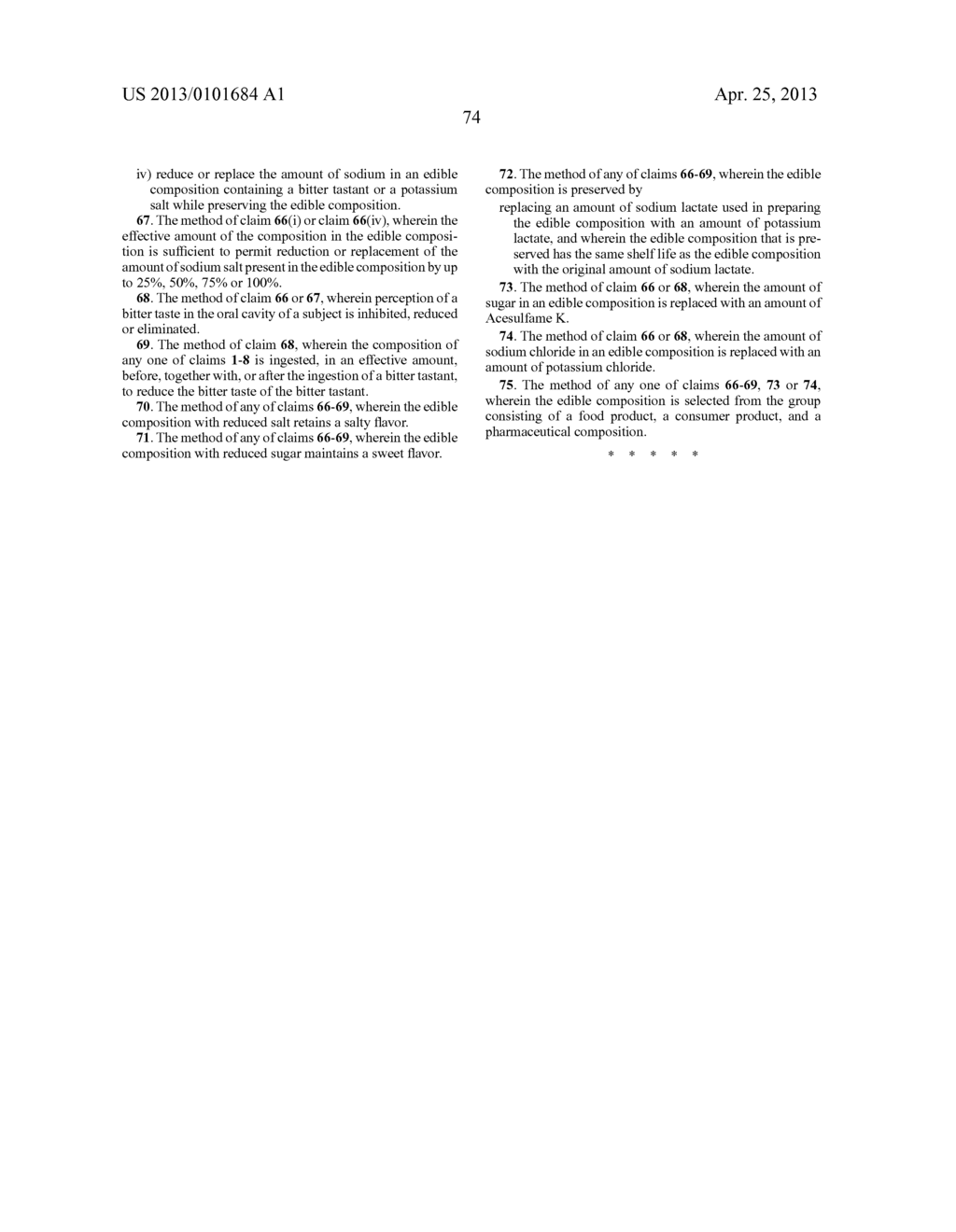 Compounds, Compositions, And Methods For Reducing Or Eliminating Bitter     Taste - diagram, schematic, and image 107