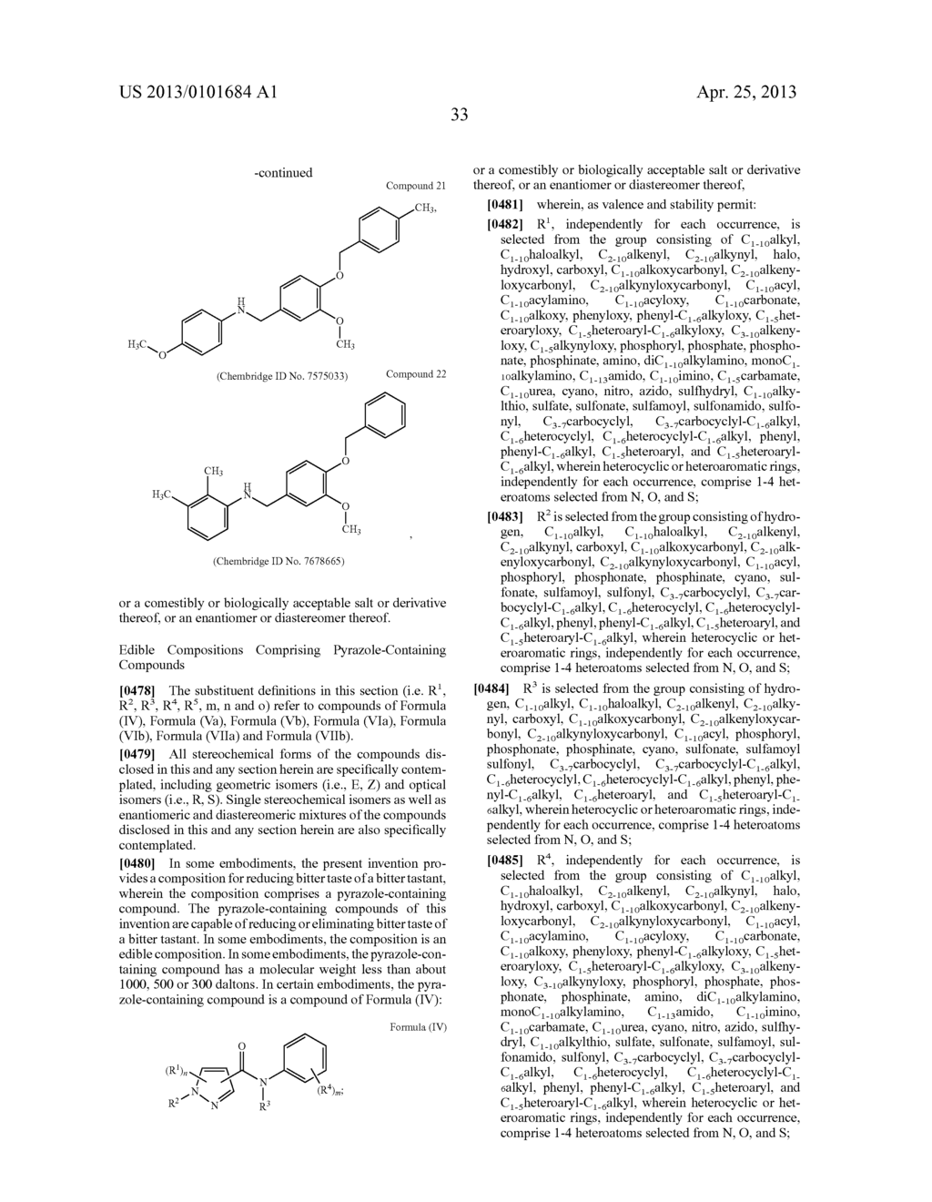 Compounds, Compositions, And Methods For Reducing Or Eliminating Bitter     Taste - diagram, schematic, and image 66