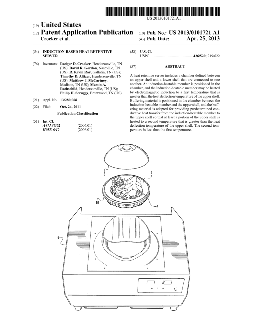 INDUCTION-BASED HEAT RETENTIVE SERVER - diagram, schematic, and image 01