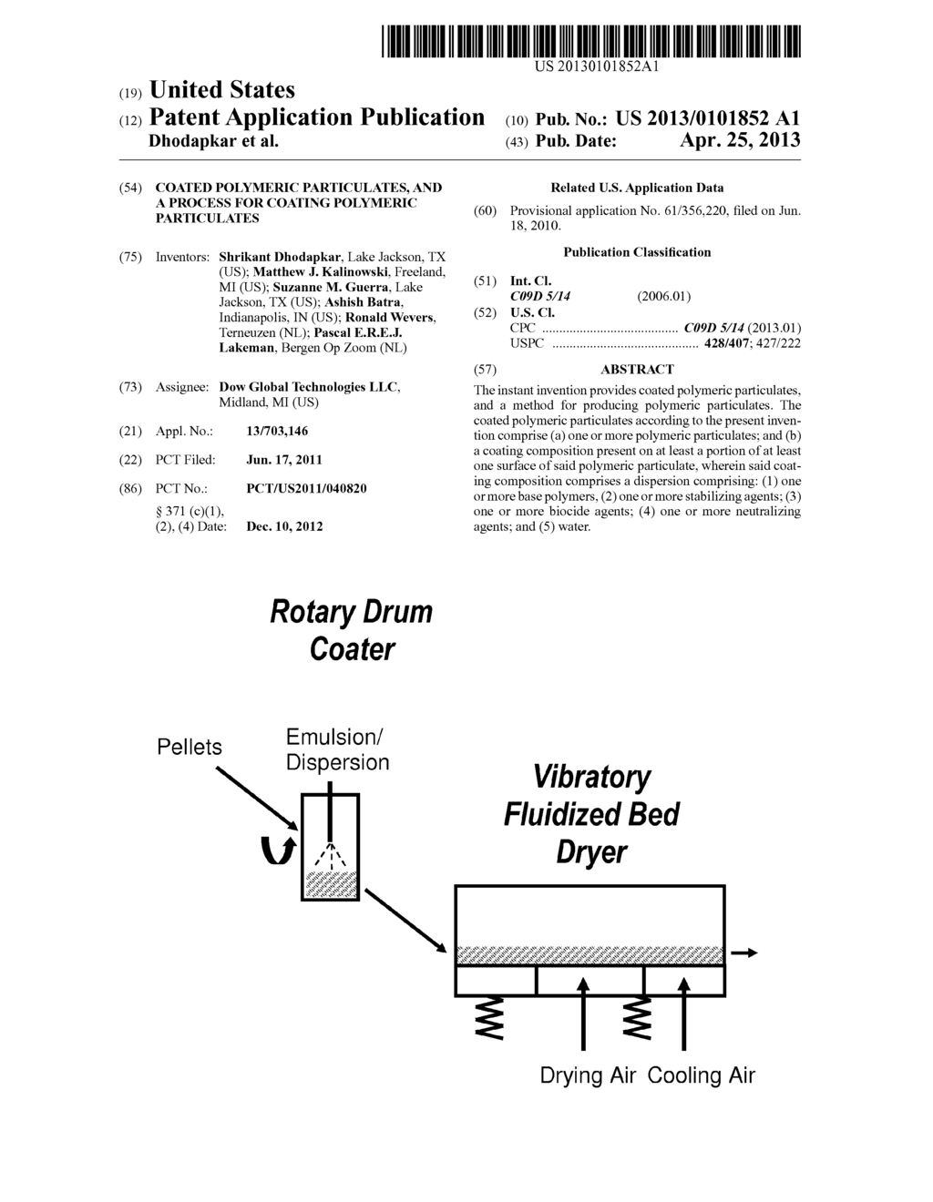 COATED POLYMERIC PARTICULATES, AND A PROCESS FOR COATING POLYMERIC     PARTICULATES - diagram, schematic, and image 01