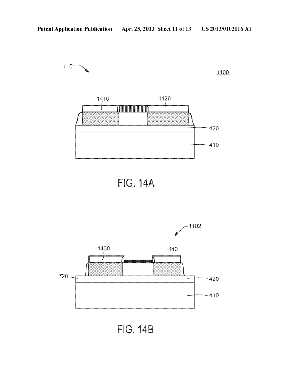 HYBRID INTEGRATED SEMICONDUCTOR TRI-GATE AND SPLIT DUAL-GATE FINFET     DEVICES AND METHOD FOR MANUFACTURING - diagram, schematic, and image 12