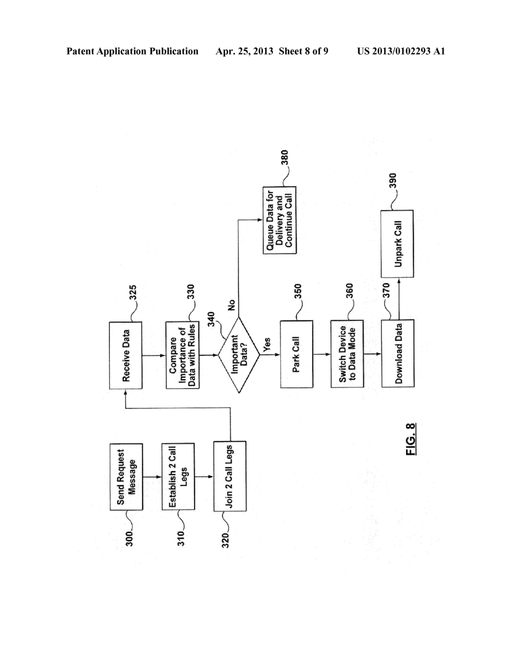 METHOD AND SYSTEM TO AUTOMATICALLY PARK A VOICE CALL FOR DATA TRANSFER - diagram, schematic, and image 09