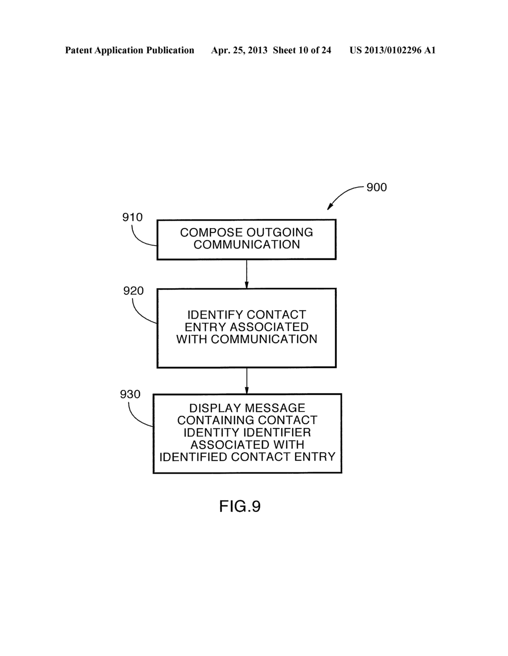 SYSTEM AND METHOD FOR IDENTIFYING A CONTACT ASSOCIATED WITH AN ELECTRONIC     COMMUNICATION - diagram, schematic, and image 11