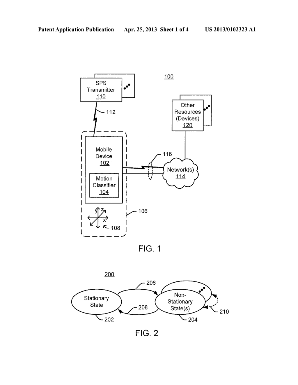 METHODS AND APPARATUSES FOR USE IN DETERMINING A MOTION STATE OF A MOBILE     DEVICE - diagram, schematic, and image 02