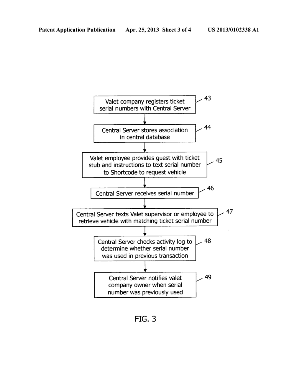 Valet parking system and method utilizing wireless text messaging - diagram, schematic, and image 04