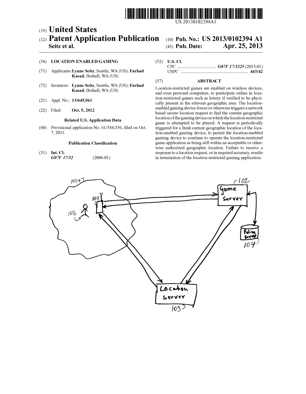 Location Enabled Gaming - diagram, schematic, and image 01