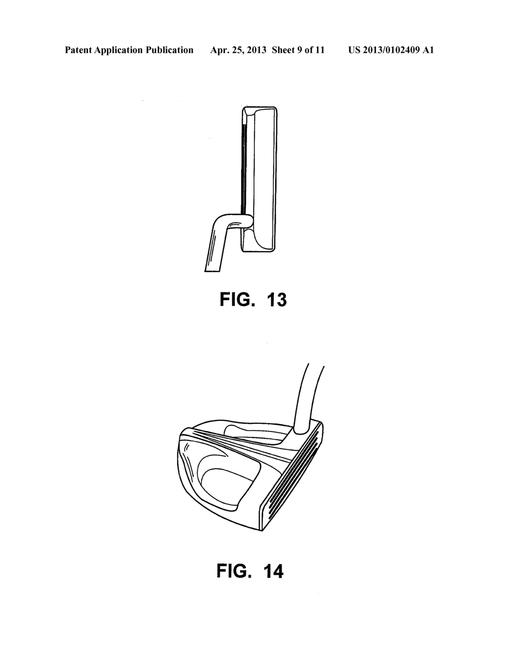 Putter Heads and Putters Including Polymeric Material As Part of the Ball     Striking Face - diagram, schematic, and image 10