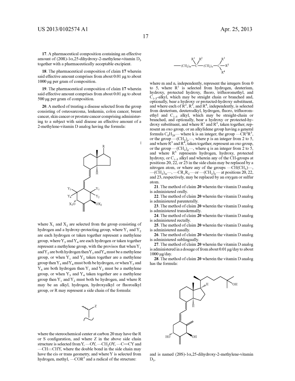 2-METHYLENE-VITAMIN D ANALOGS AND THEIR USES - diagram, schematic, and image 33