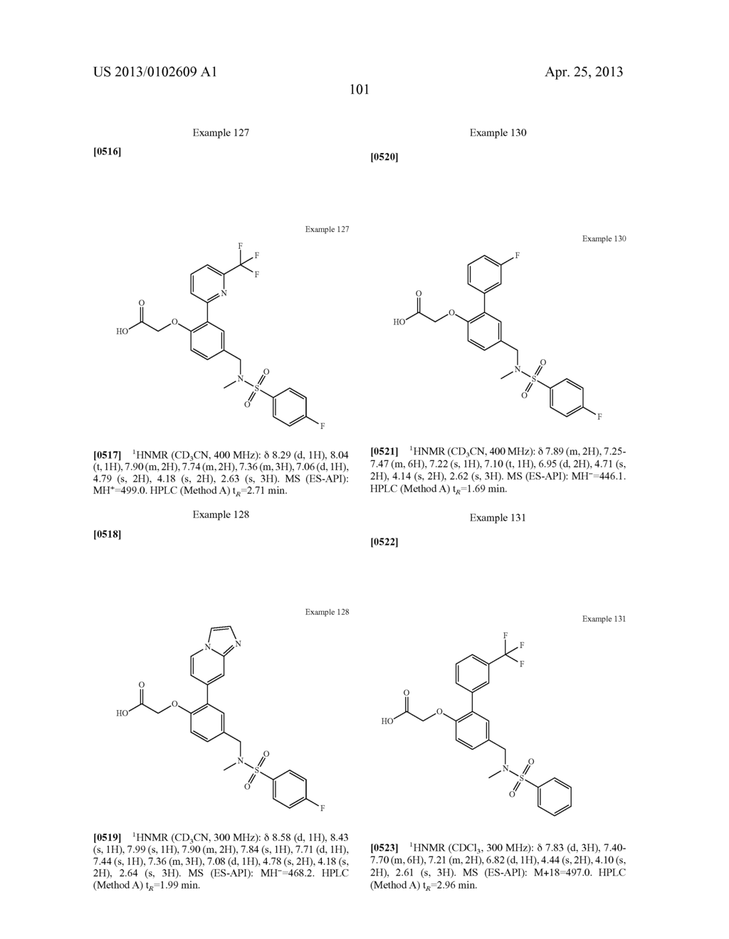BIARYL OXYACETIC ACID COMPOUNDS - diagram, schematic, and image 103