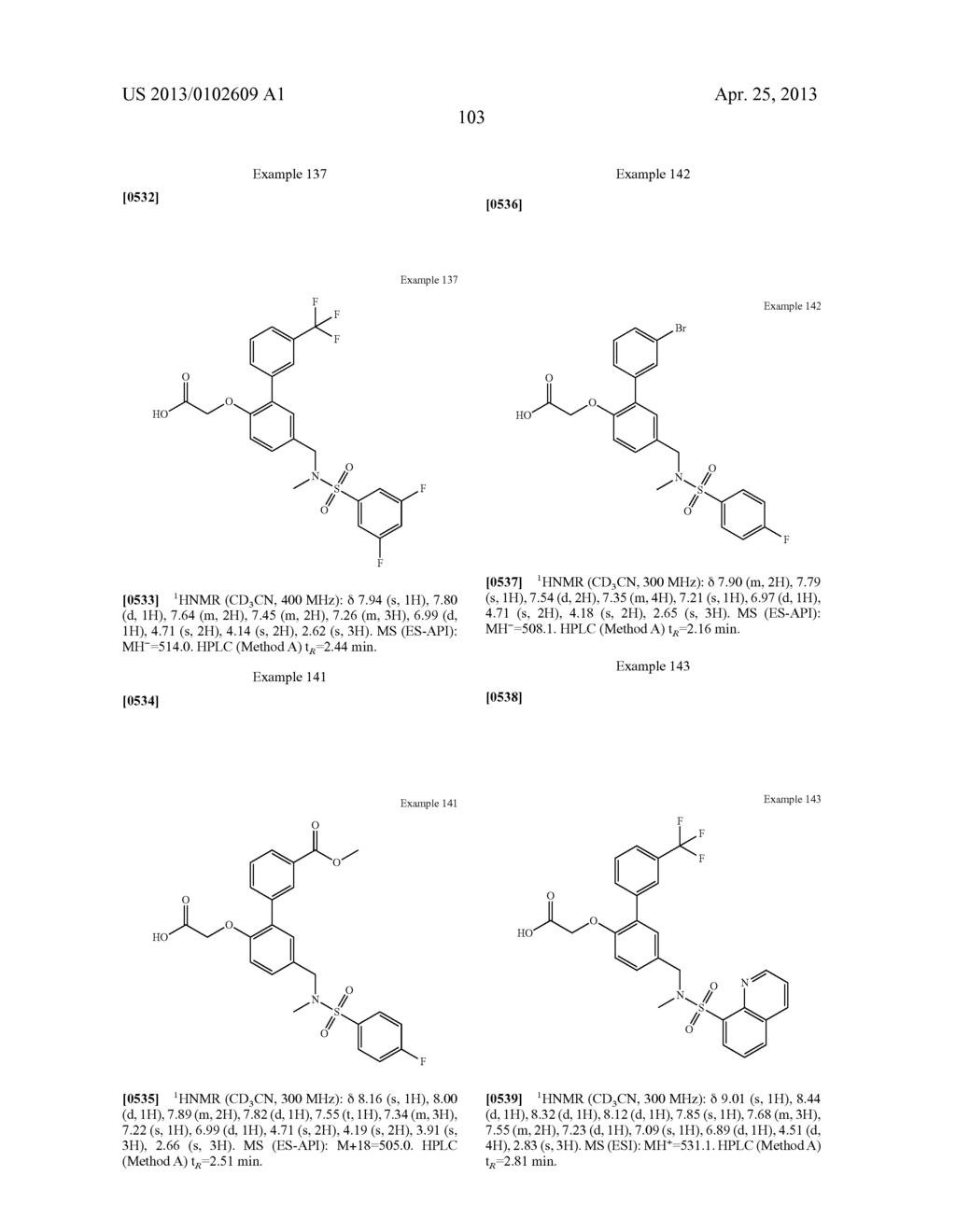 BIARYL OXYACETIC ACID COMPOUNDS - diagram, schematic, and image 105