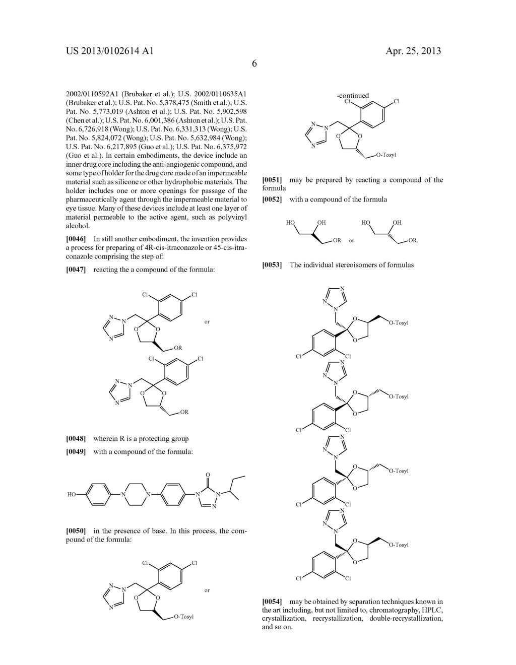 CHIRALLY PURE ISOMERS OF ITRACONAZOLE FOR USE AS ANGIOGENESIS INHIBITORS - diagram, schematic, and image 16