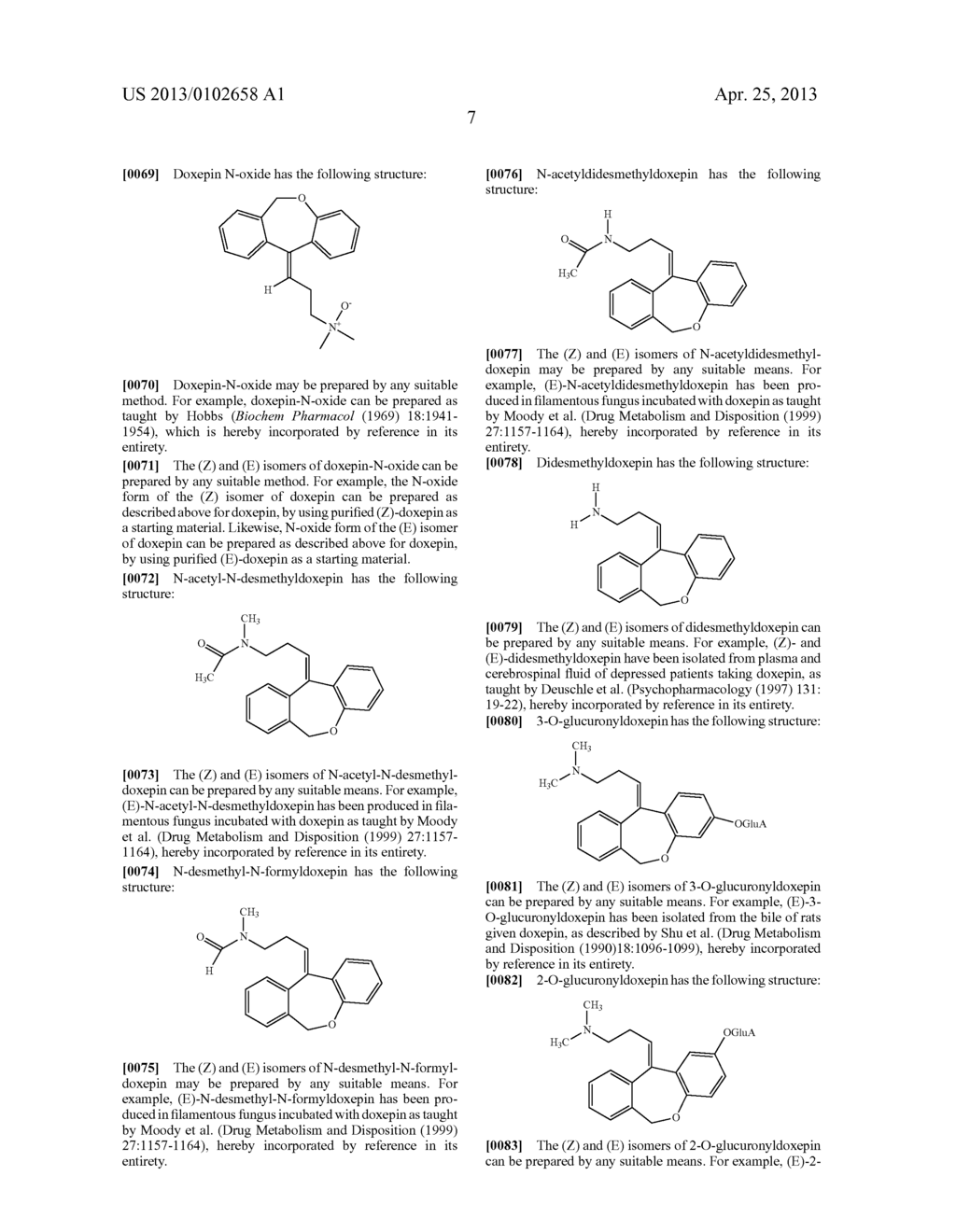 DOXEPIN ISOMERS AND ISOMERIC MIXTURES AND METHODS OF USING THE SAME TO     TREAT SLEEP DISORDERS - diagram, schematic, and image 08