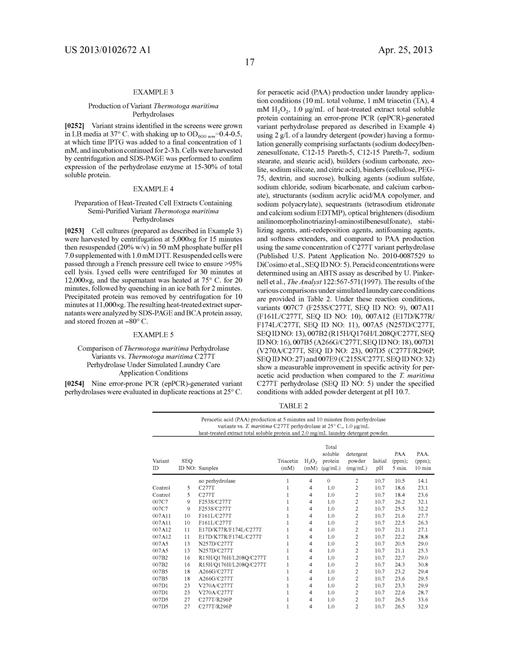 PERHYDROLASE VARIANT PROVIDING IMPROVED SPECIFIC ACTIVITY - diagram, schematic, and image 18