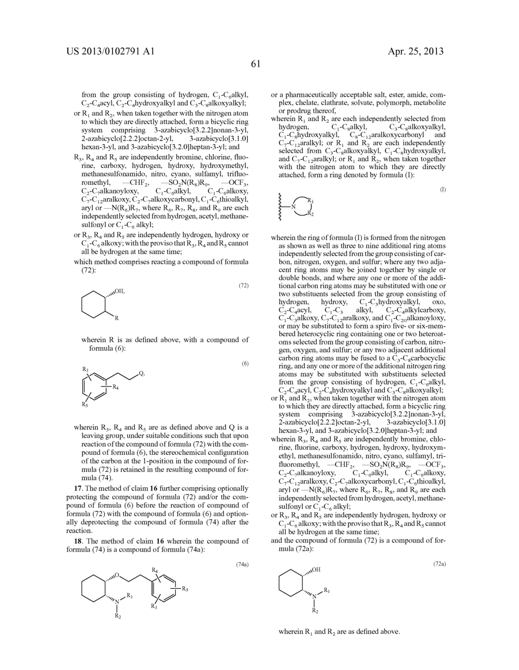 SYNTHETIC PROCESS FOR AMINOCYCLOHEXYL ETHER COMPOUNDS - diagram, schematic, and image 109