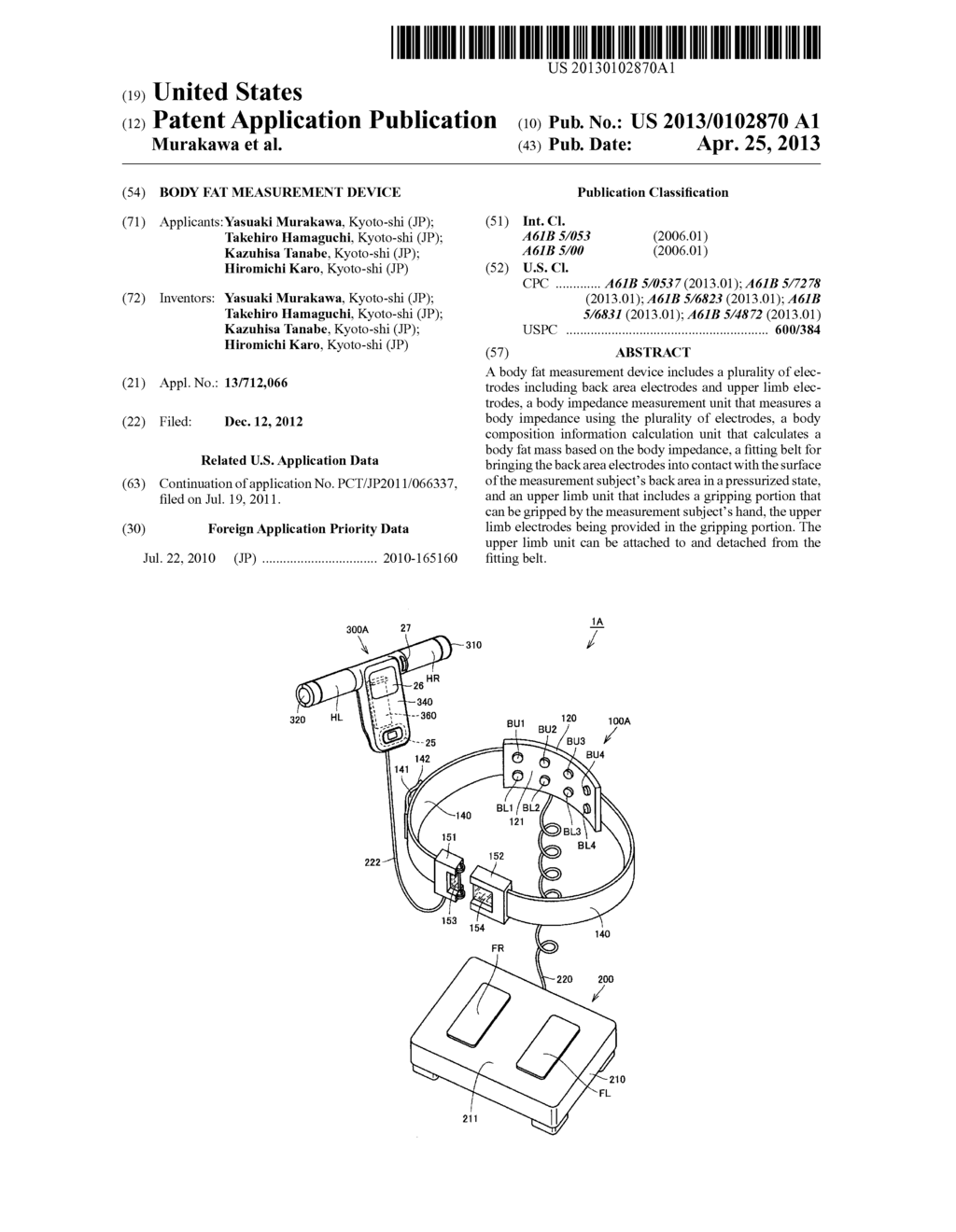 BODY FAT MEASUREMENT DEVICE - diagram, schematic, and image 01