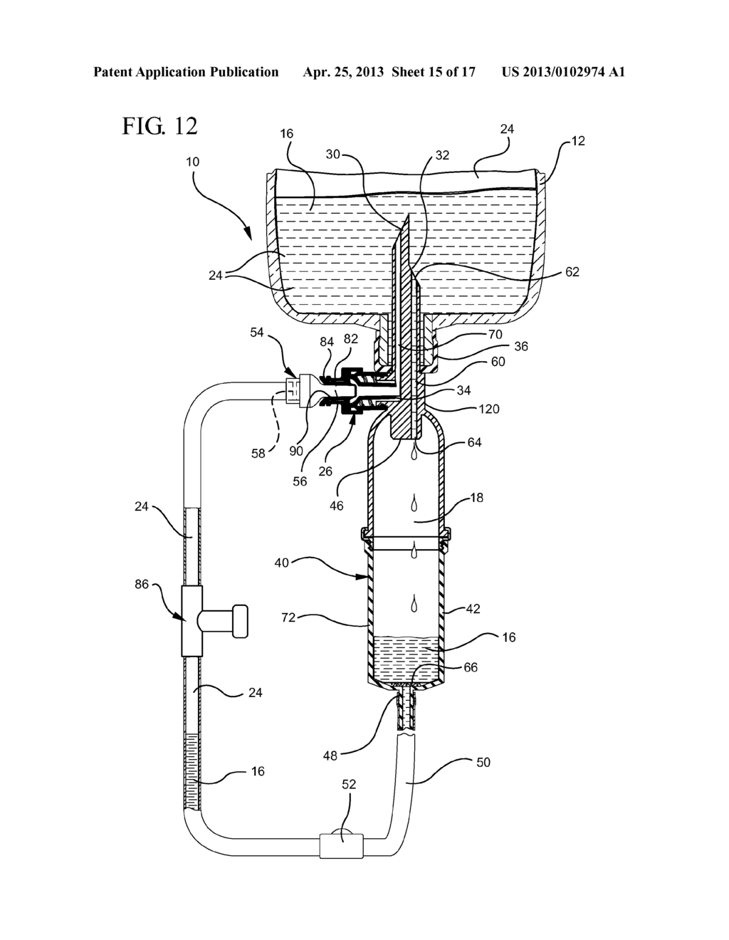 SYSTEMS AND METHODS FOR PROVIDING A CLOSED VENTING HAZARDOUS DRUG IV SET - diagram, schematic, and image 16