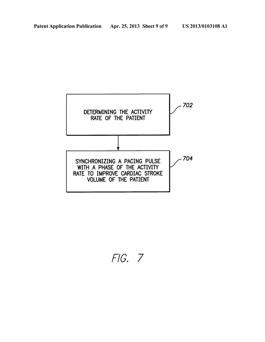 METHOD AND APPARATUS TO INCREASE STROKE VOLUME BY SYNCHRONIZING /     MODULATING HEART RATE WITH ACTIVITY RATE - diagram, schematic, and image 10