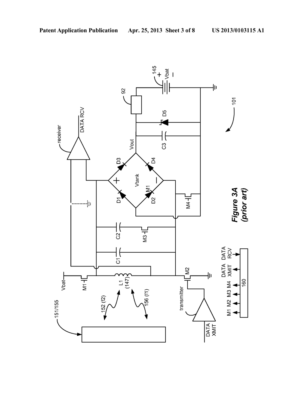 Communication and Charging Circuitry for a Single-Coil Implantable Medical     Device - diagram, schematic, and image 04