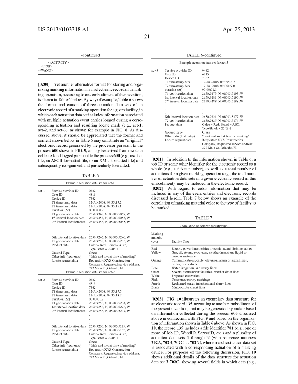 SYSTEMS AND METHODS FOR GENERATING ELECTRONIC RECORDS OF LOCATE AND     MARKING OPERATIONS - diagram, schematic, and image 47