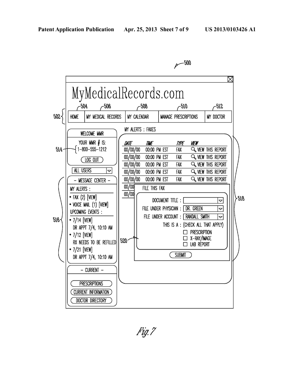 METHOD FOR PROVIDING A USER WITH A WEB-BASED SERVICE FOR ACCESSING AND     COLLECTING RECORDS - diagram, schematic, and image 08