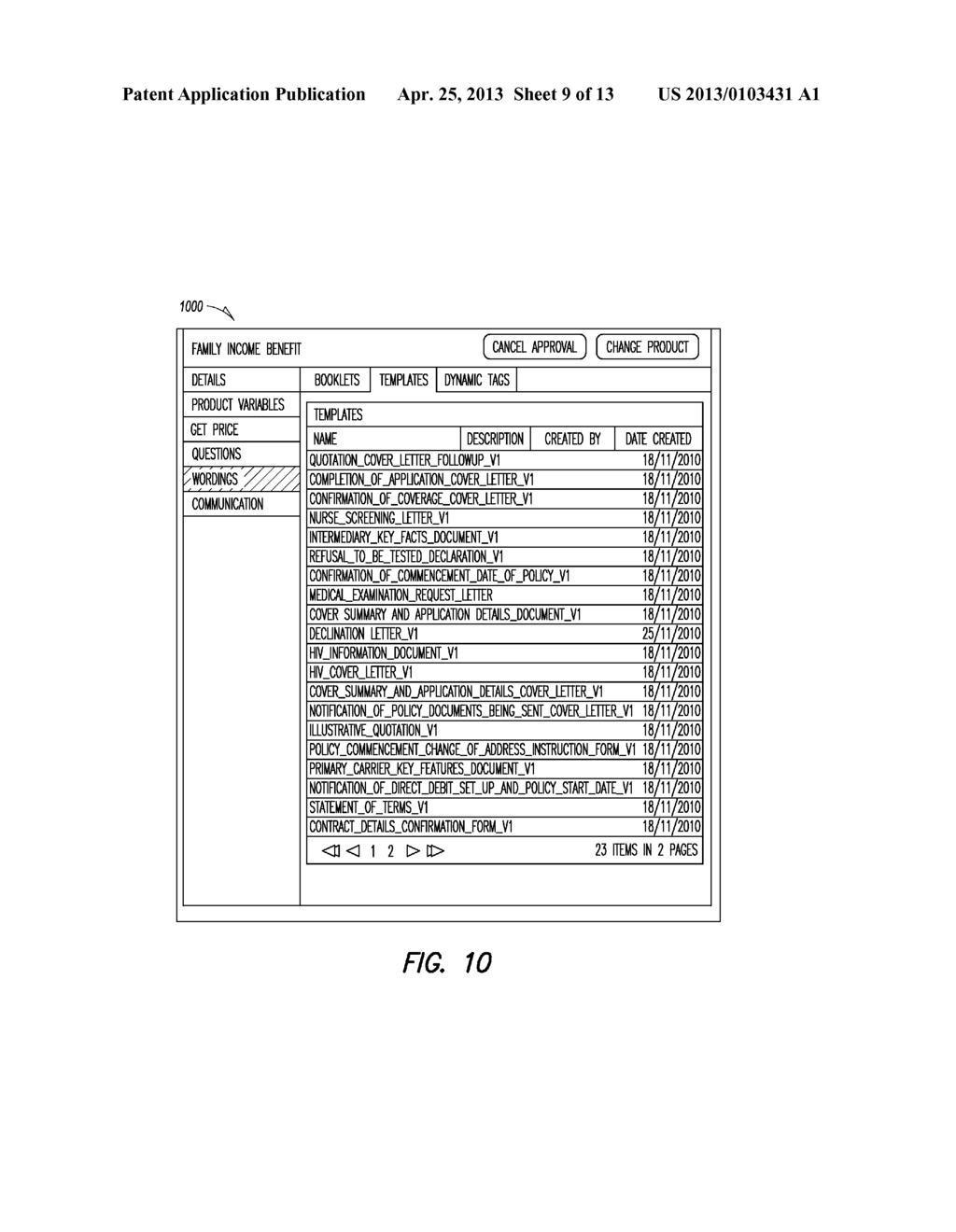 MANAGING AN INSURANCE PRODUCT WITH AN INSURANCE VALUE CHAIN - diagram, schematic, and image 10