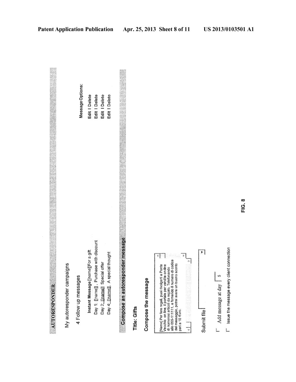 System to Generate and Set Up an Advertising Campaign Based on the     Insertion of Advertising Messages within an Exchange of Messages, and     Method to Operate Said System - diagram, schematic, and image 09