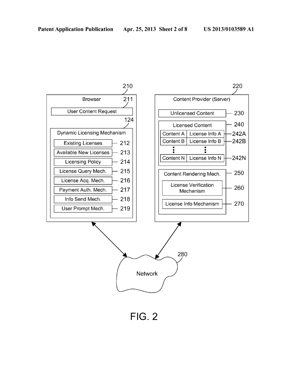 PROVIDING LICENSED CONTENT TO A USER - diagram, schematic, and image 03